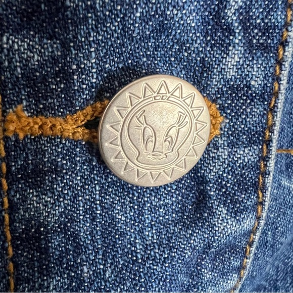 Vintage Authentic Looney Tunes Tweety Bird Jean Jacket - Picture 7 of 10